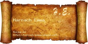 Harrach Emma névjegykártya
